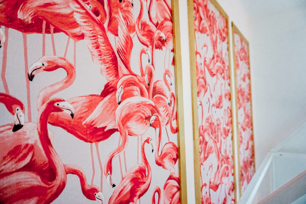 flamingo wallpaper from West Elm