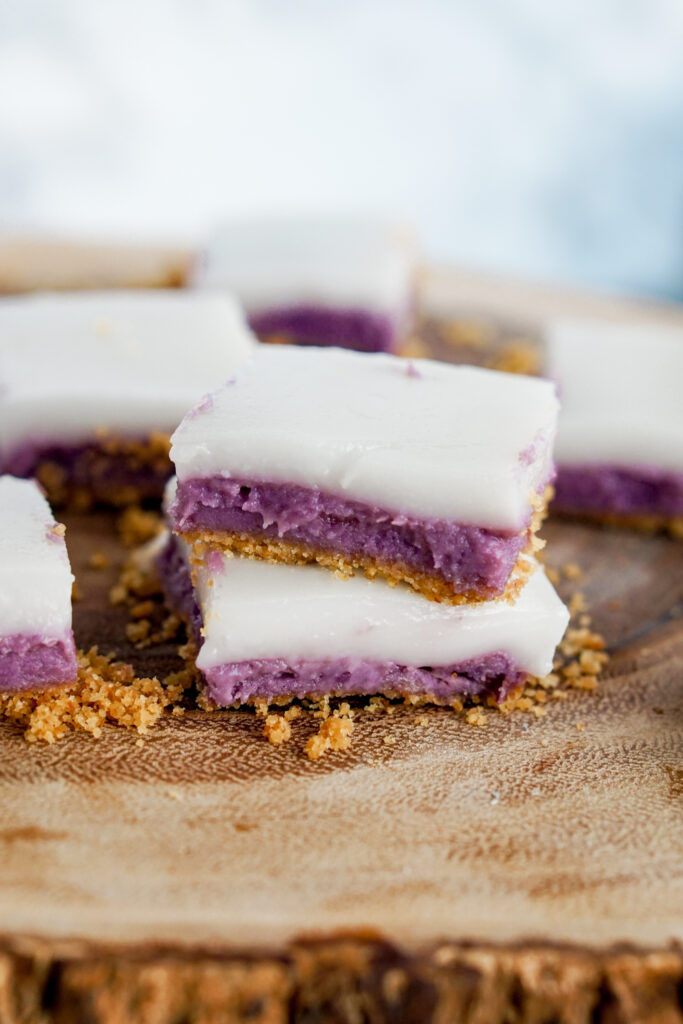 purple sweet potato haupia pie bar