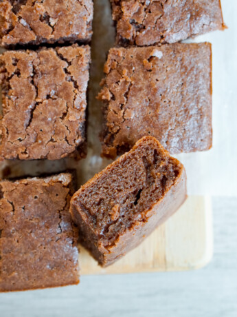 chocolate butter mochi cake