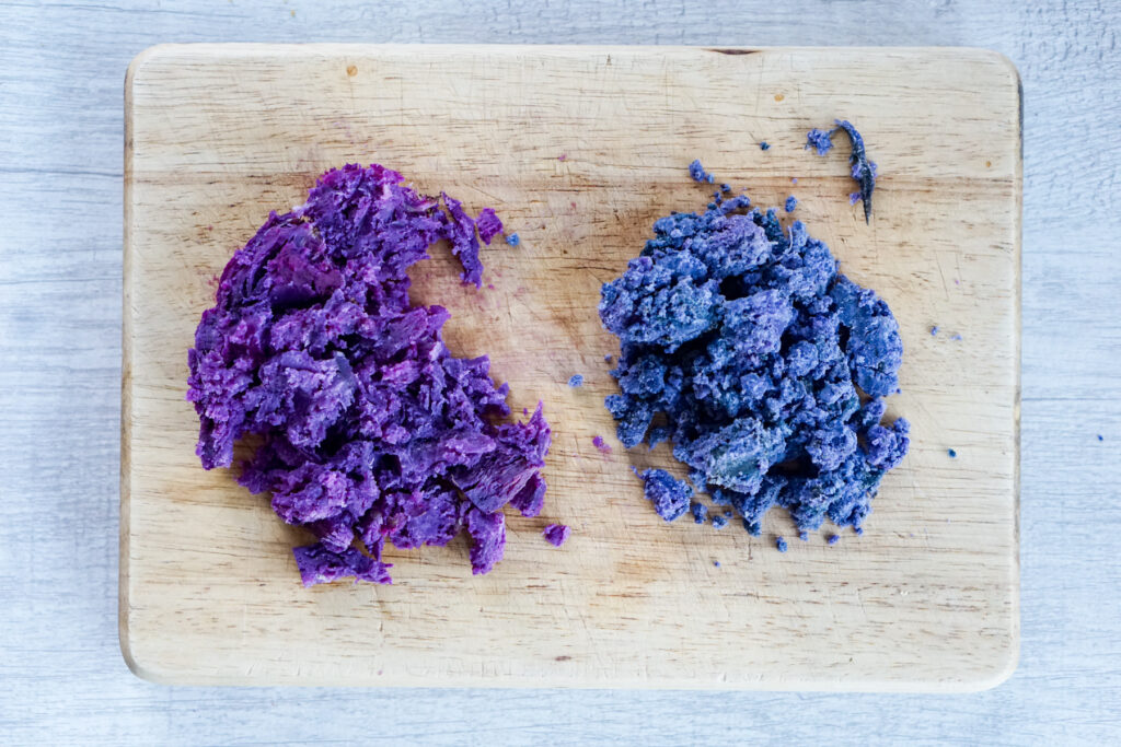 Molokai purple sweet potato and Okinawan sweet potato